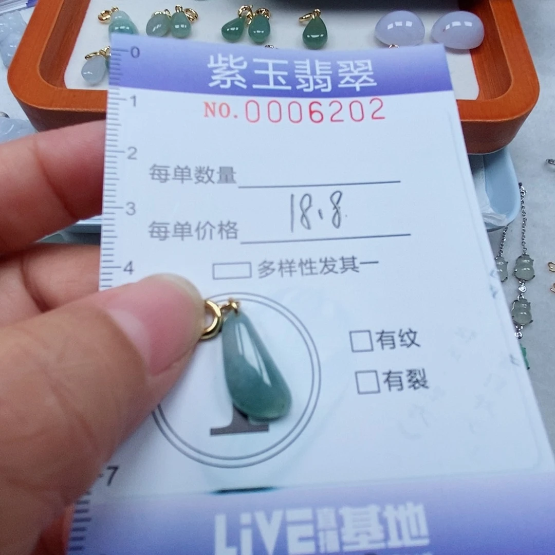 颈饰未镶嵌翡翠冰透飘花随行