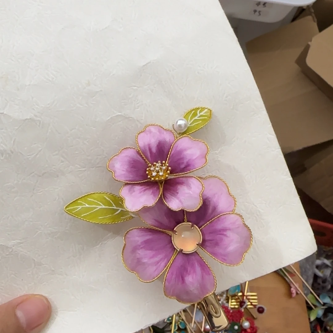 仿珍珠合金绒花现货