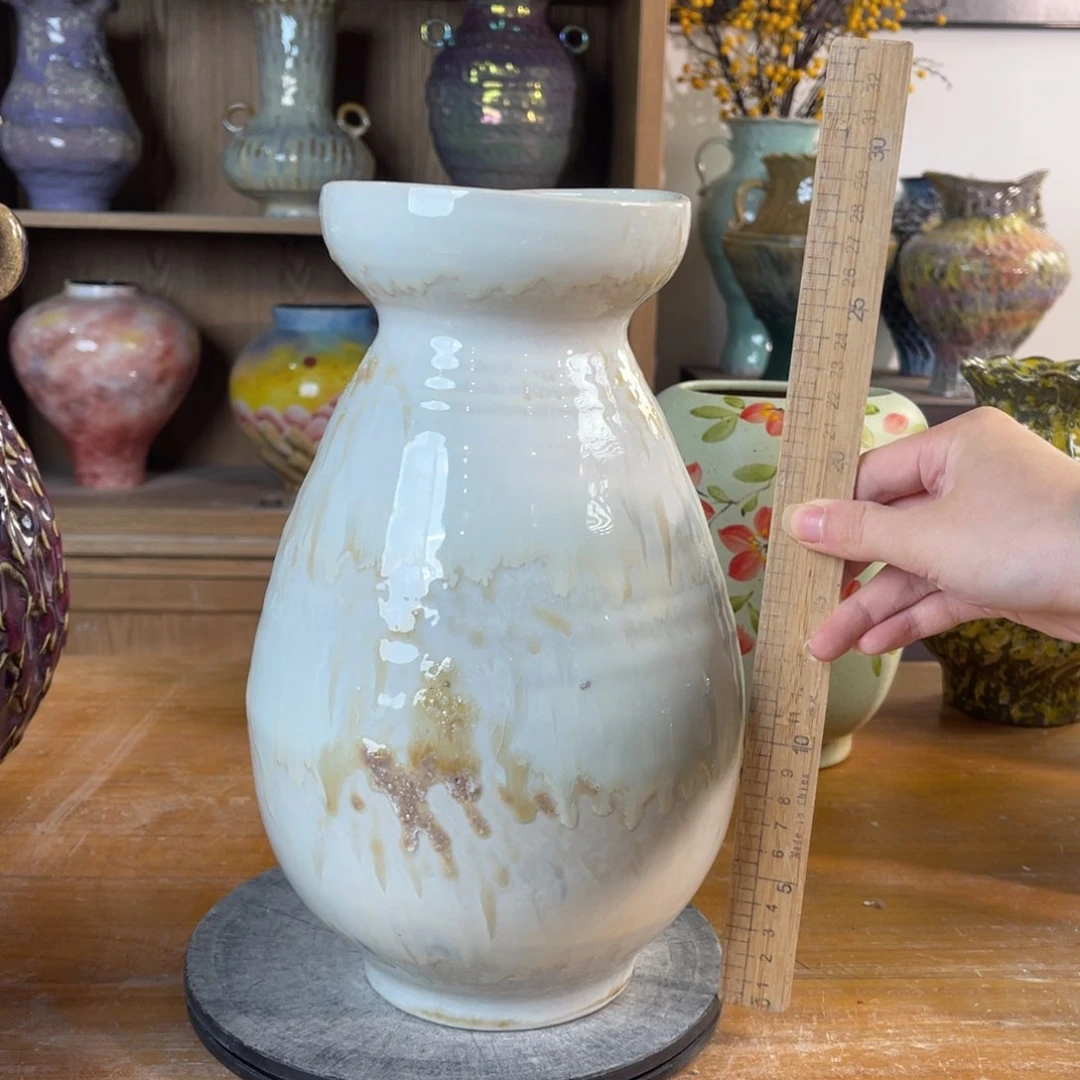 摆件陶瓷花瓶高28.5口径8清仓特价