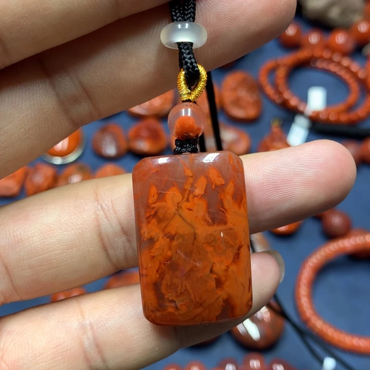 南红玛瑙未镶嵌吊坠(不含链)