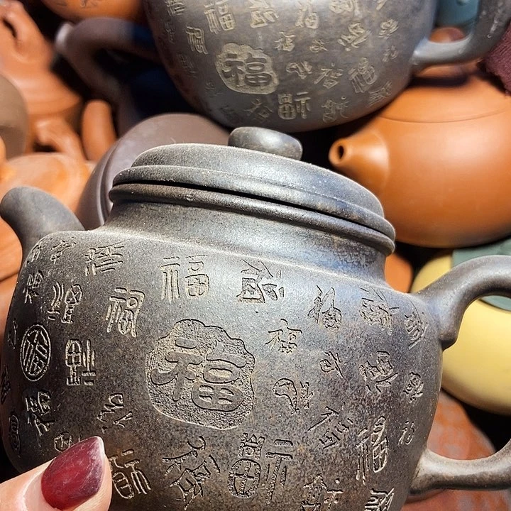 全手工制作 宜兴紫砂茶壶