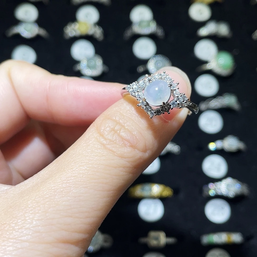 翡翠未镶嵌戒指戒指