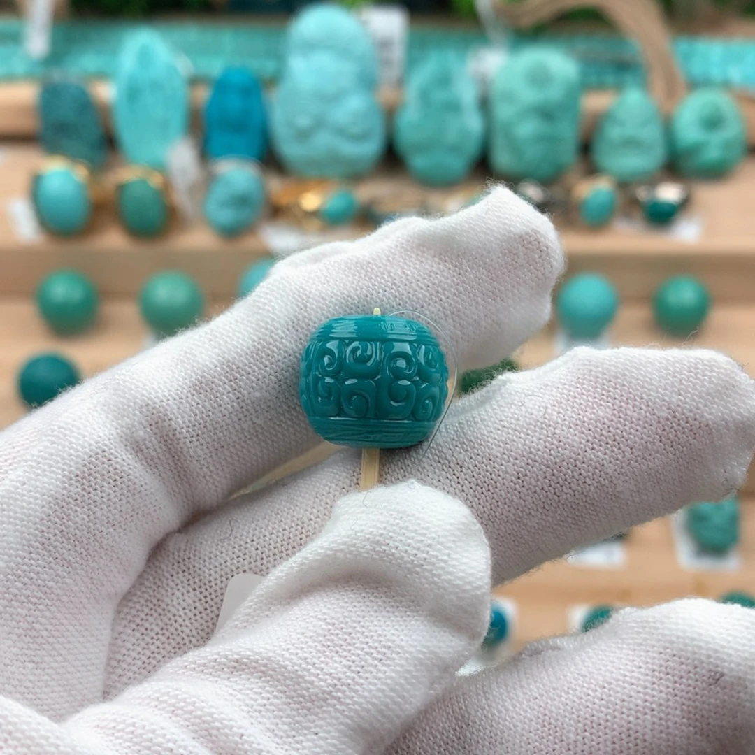 绿松石配饰未镶嵌14.8-13.0