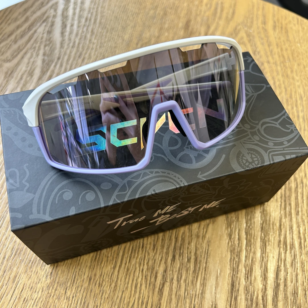 SCVCN 骑行眼镜 白紫色