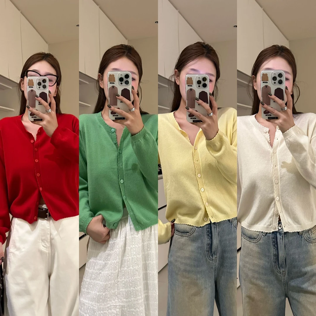 3AN3AN【温度调节】全羊毛针织开衫秋季显瘦上衣3AN1605