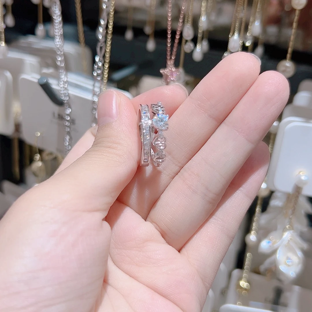 锆石纯铜合金耳环