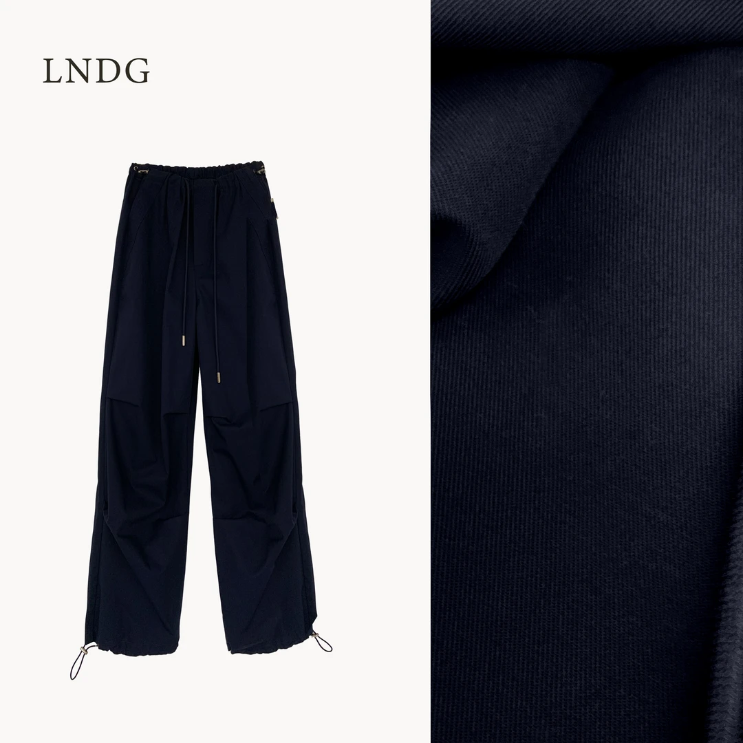 LNDG高端定制早春松紧腰休闲百搭时尚工装裤LNDG8826