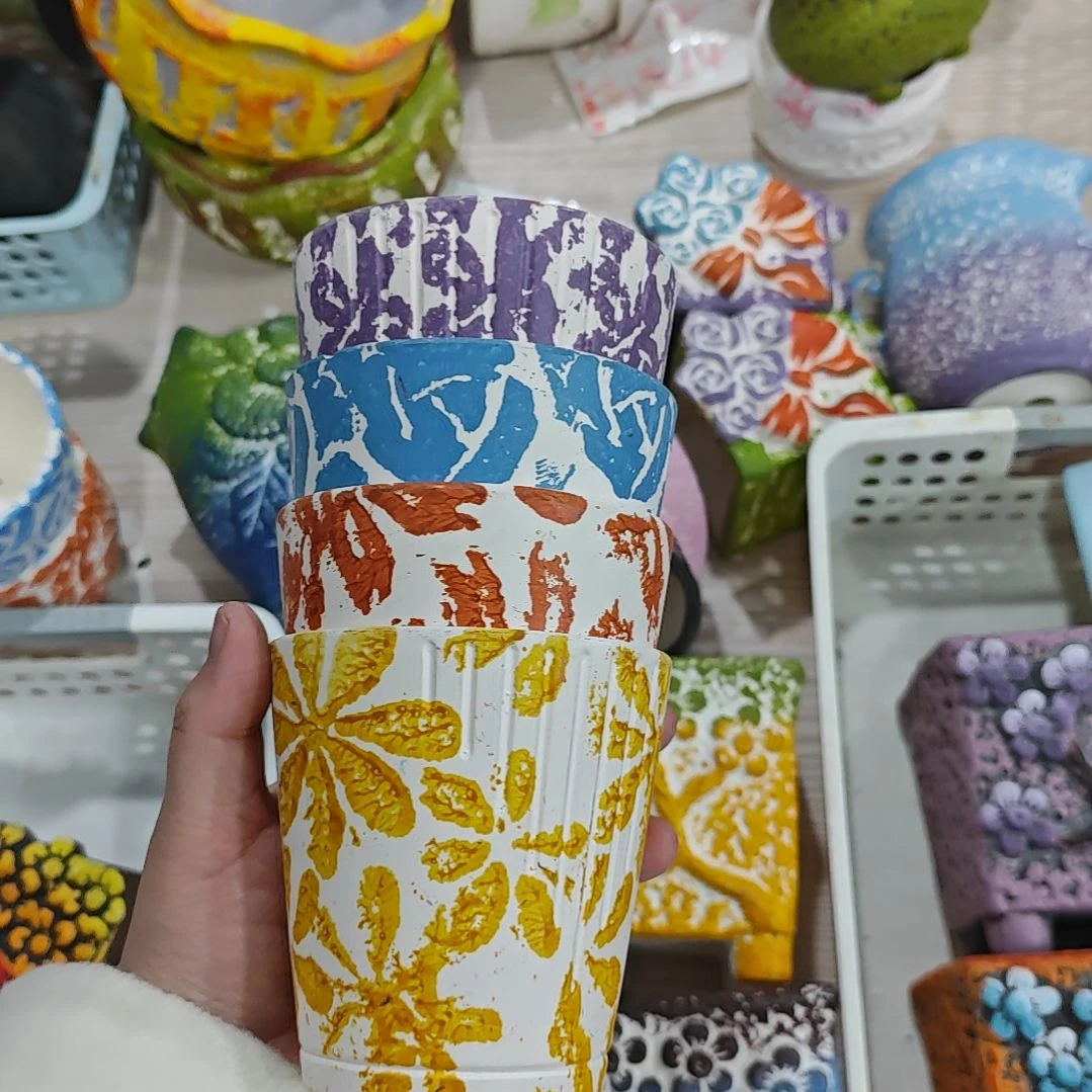 红陶吸水透气的白陶花盆凑满12发货