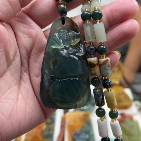 岫玉未镶嵌挂件挂件