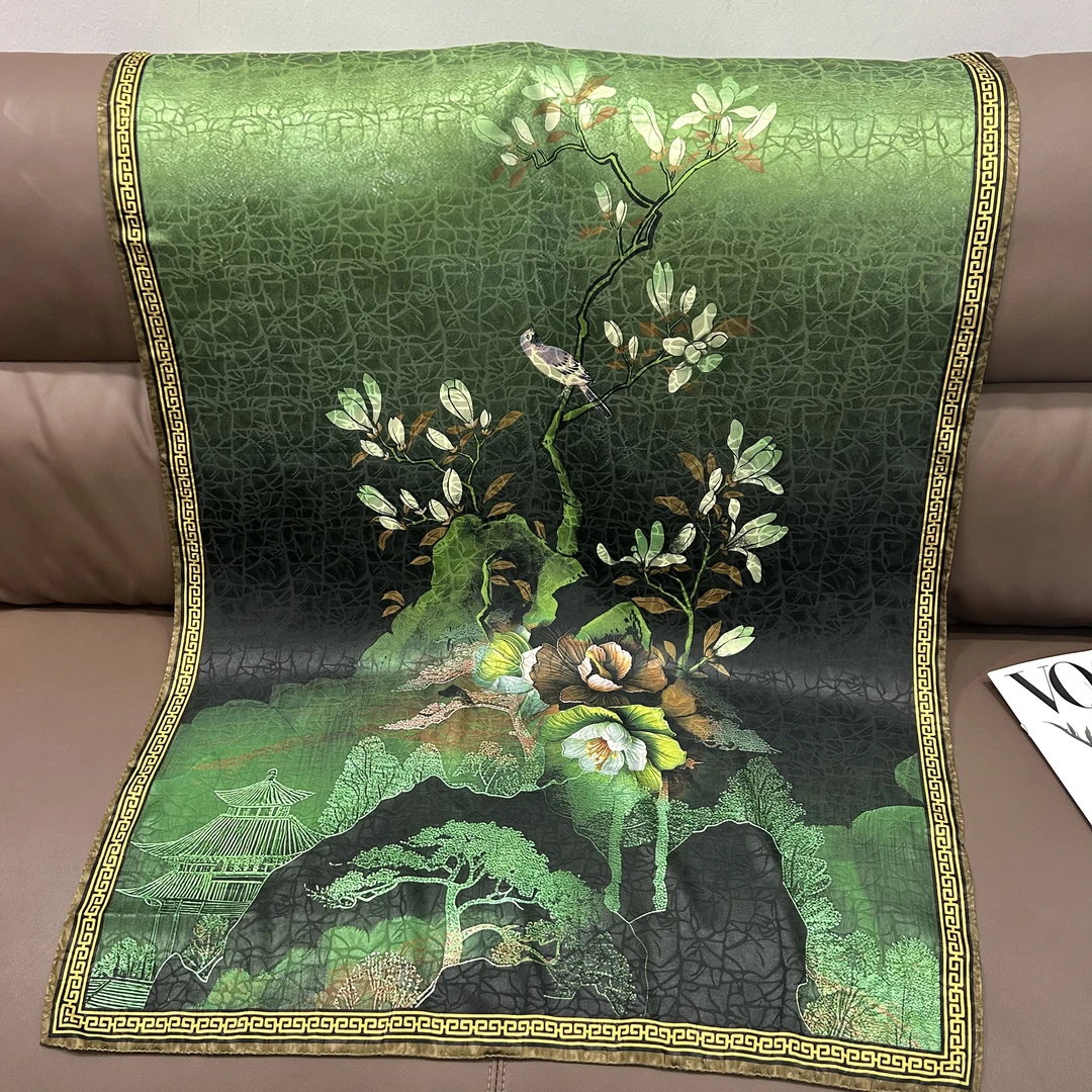 xys-492 提花 花萝 镂空 香韵纱70*180方巾