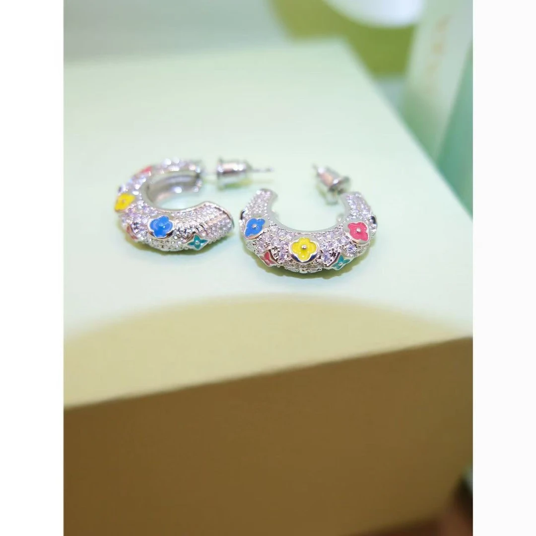 铜合金锆石耳饰 小众设计百搭ins耳饰48444