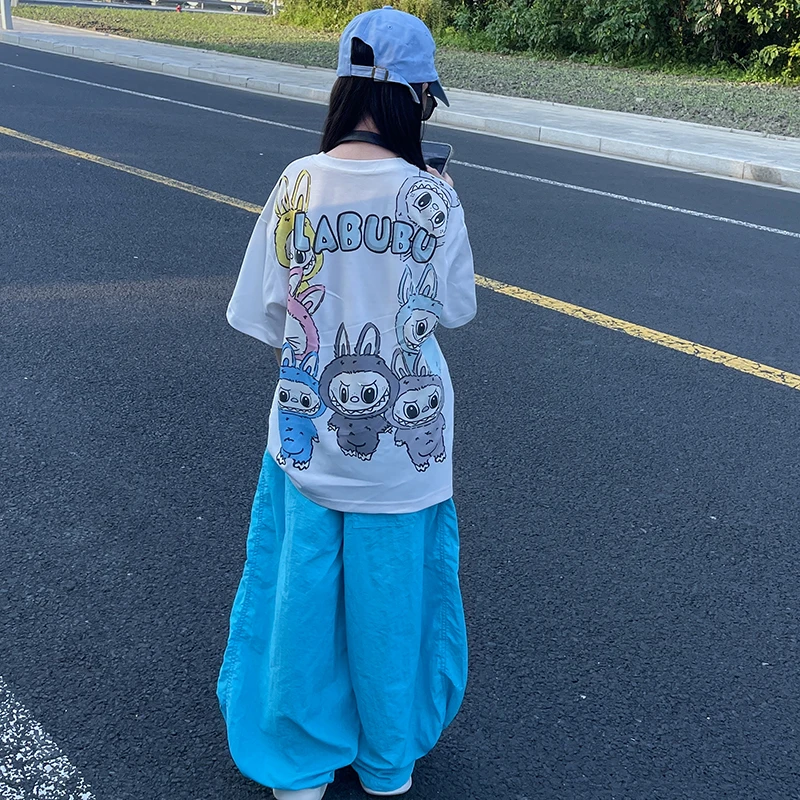 中大童短袖时髦潮流布布儿童韩范上衣夏季新款卡通趣味透气薄T恤