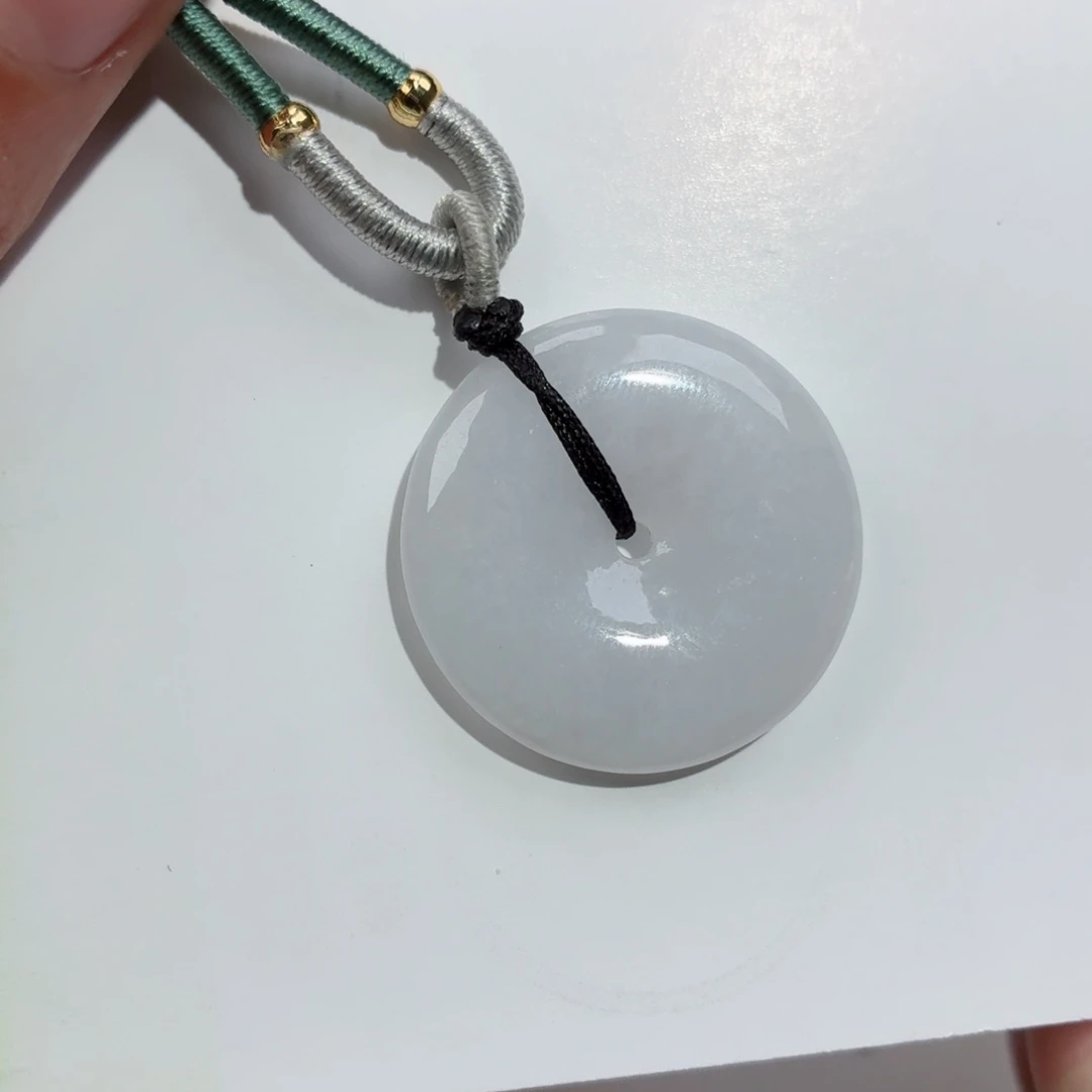 颈饰未镶嵌翡翠平安扣吊坠卡27