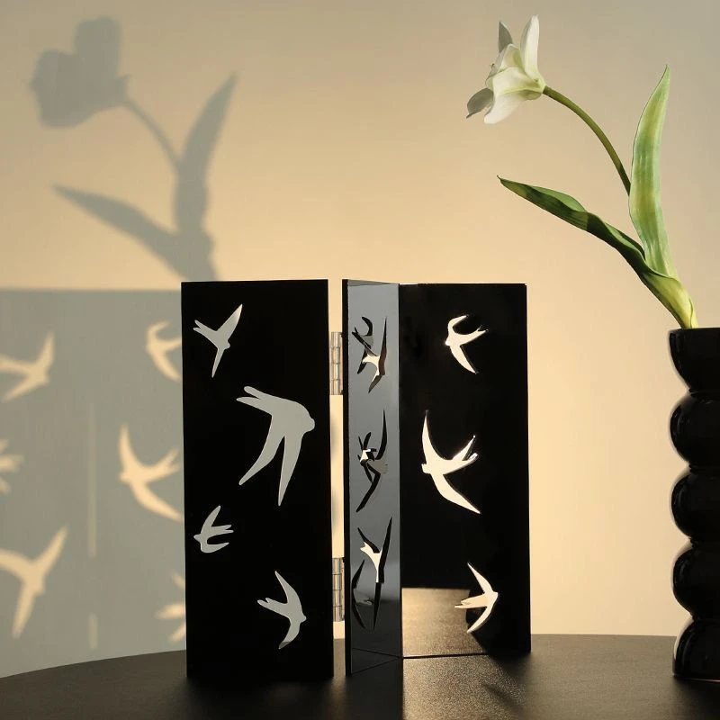 亚克力桌面屏风桌面燕子摄影道具客厅玄关装饰摆件简约高级