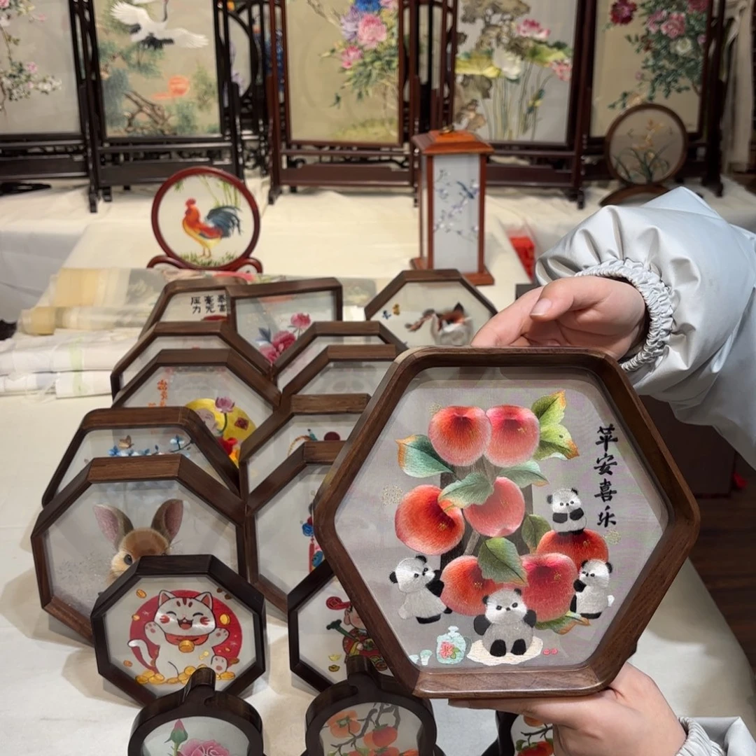 织绣纯手工非遗苏绣成品