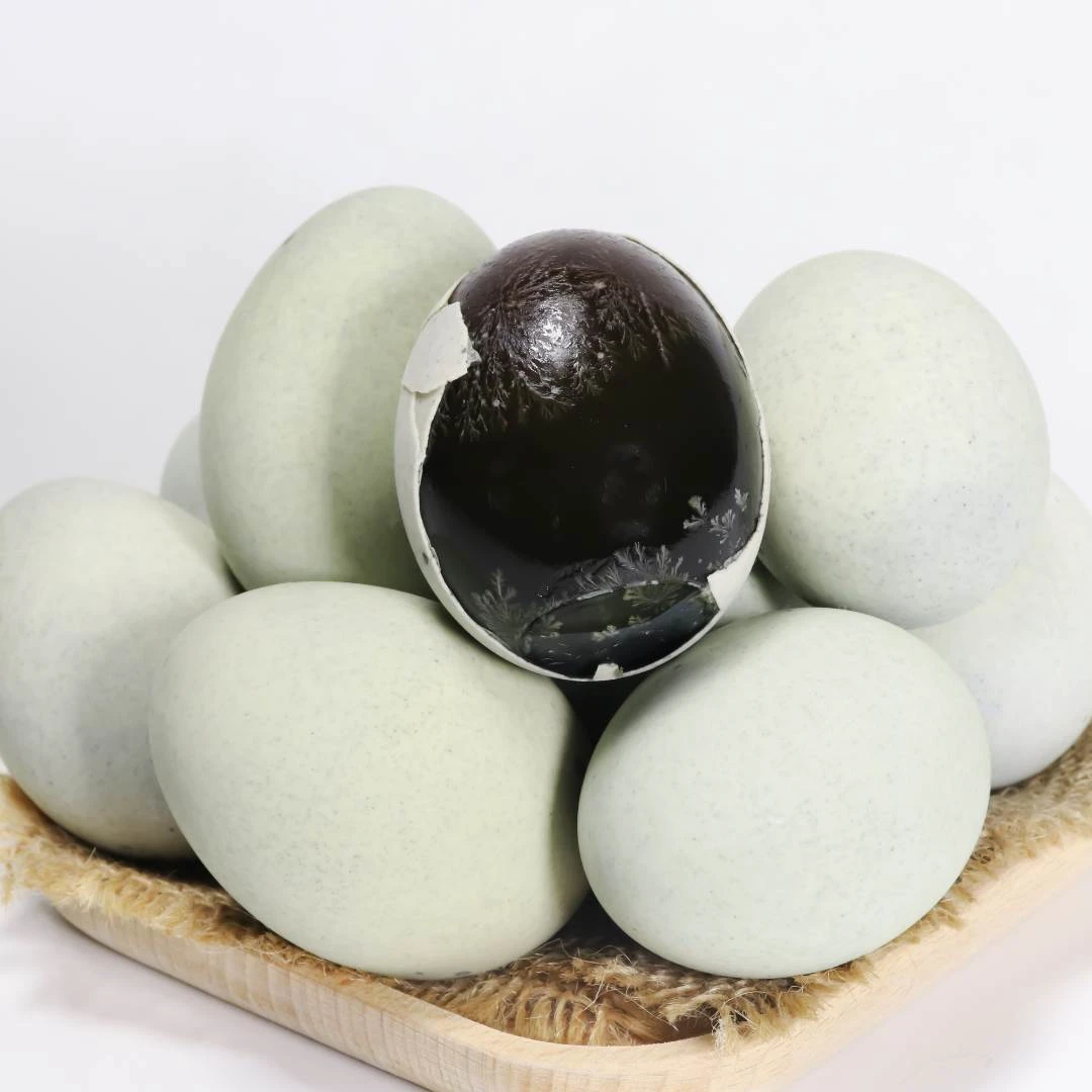 65g溏心松花蛋10枚｜厂家直发新鲜无铅｜非遗晶莹皮蛋夜宵凉拌