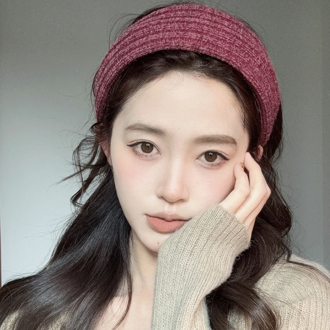 oushipei/欧诗佩复古宽边针织毛线发箍女气质秋冬高颅顶发饰头箍