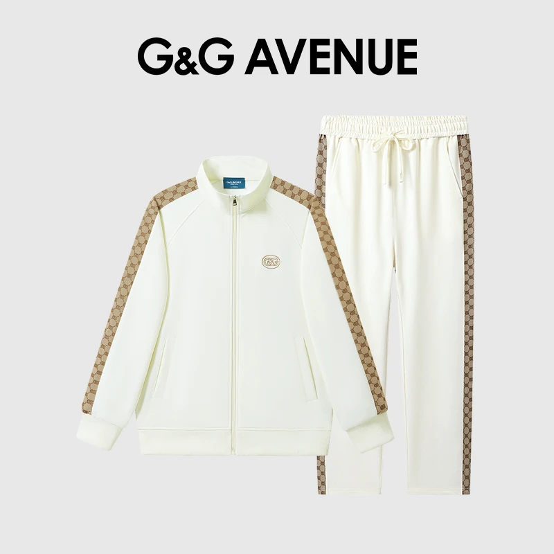 法国G&GAVENUE简约日常出行两件套休闲套装夹克平脚裤-GTZ2424101