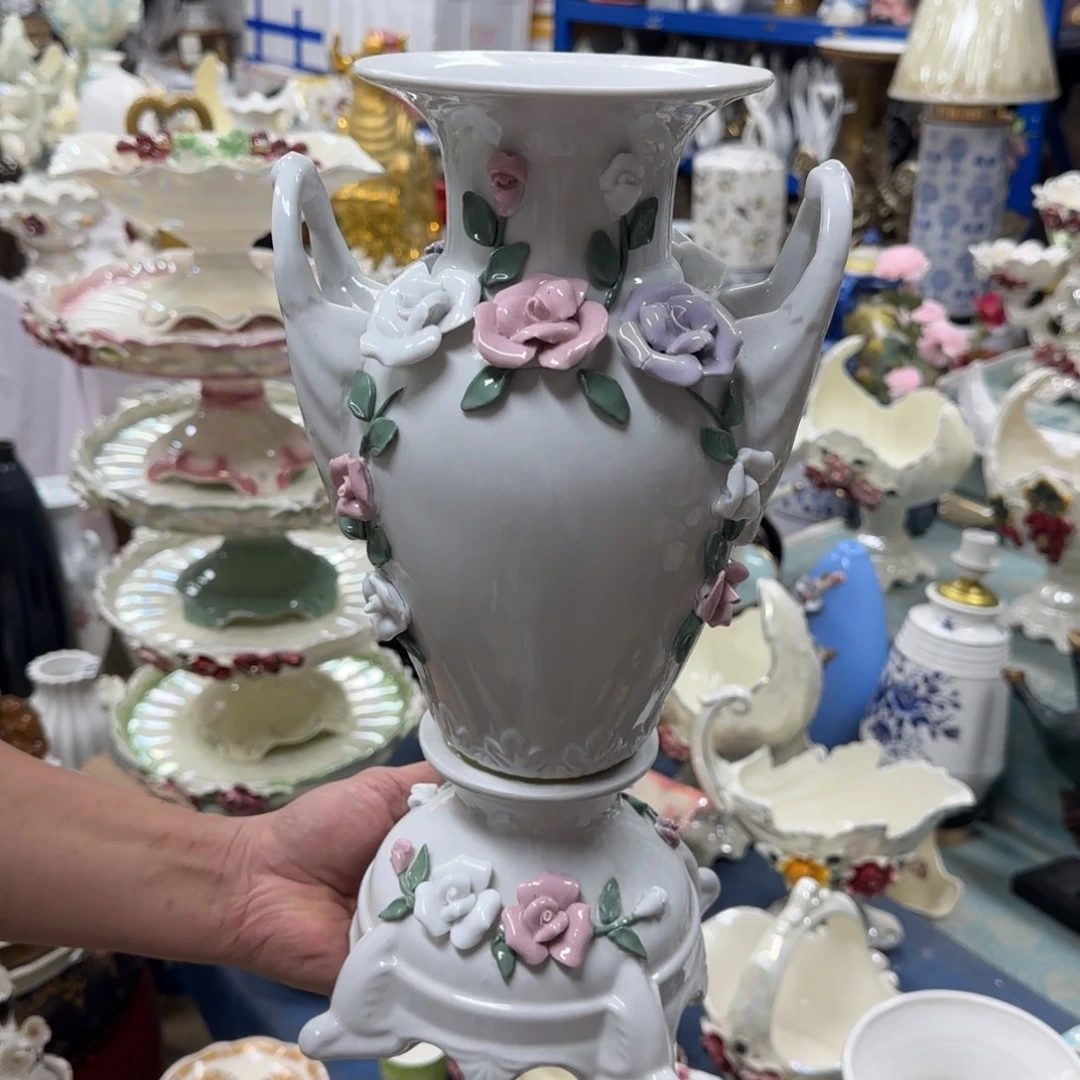 瓷片陶瓷工艺陶瓷艺术摆件花瓶