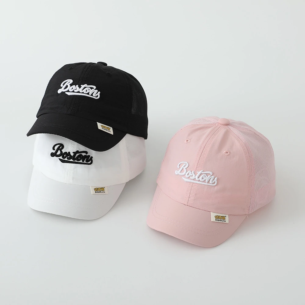 【小布丁】宝宝帽子夏季薄款透气网眼韩版鸭舌帽男女宝宝速干棒球帽