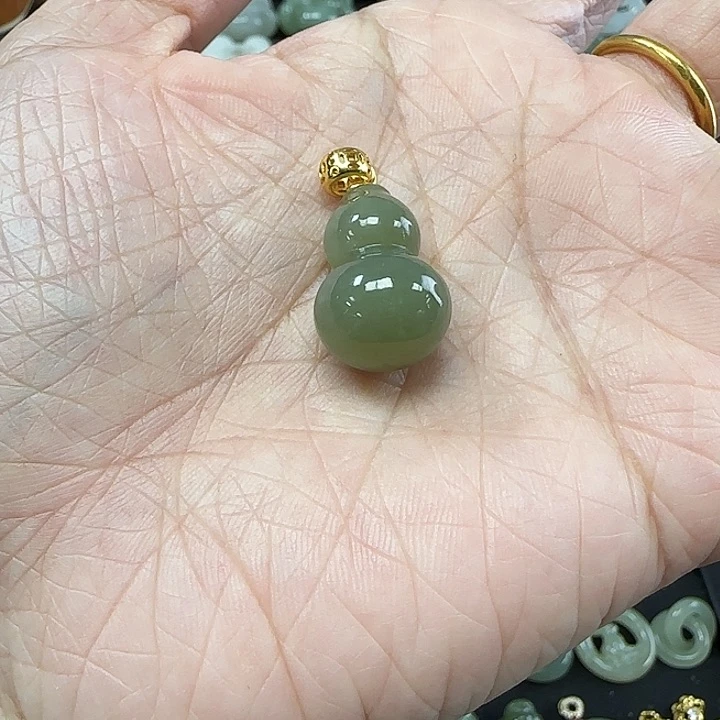 和田玉吊坠(不含链)银S925镶嵌