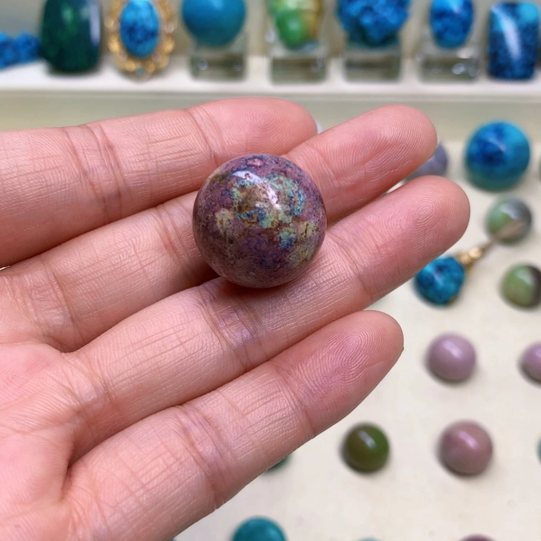 绿松石未镶嵌三彩随行