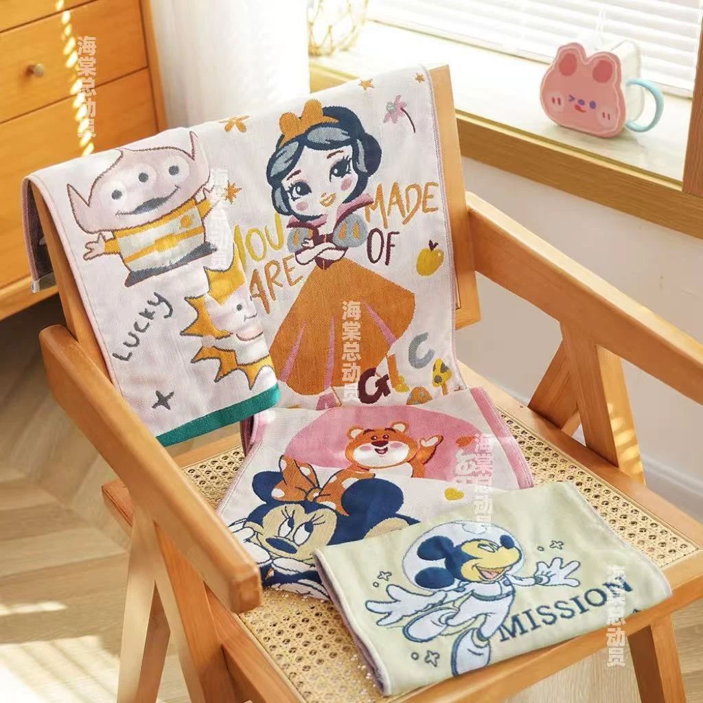 【五条装】四层纱布小毛巾儿童全棉面巾不掉毛成人家用洗脸巾