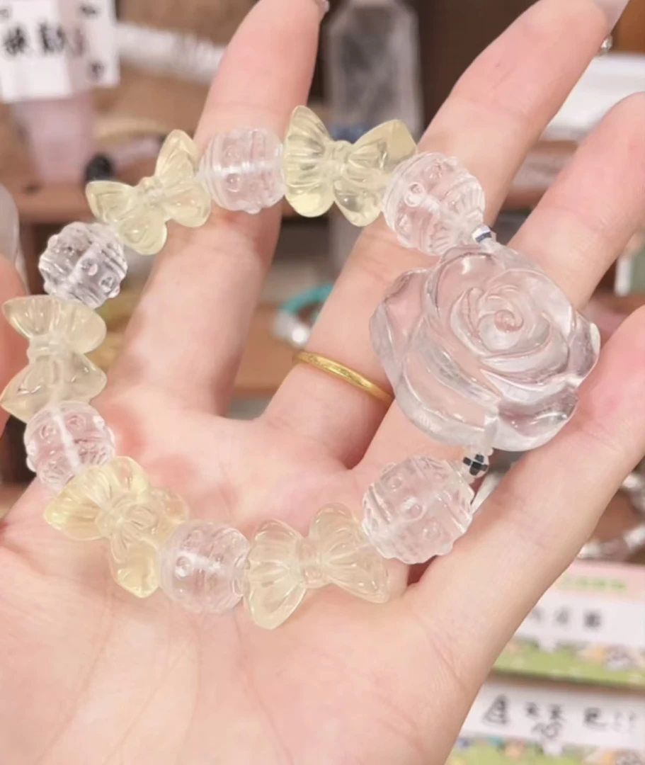 【一只幸子】【拍二发一】白水玫瑰花超多雕刻件精美diy手串谢老板の爱