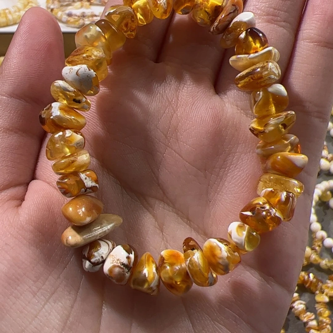 琥珀未镶嵌手链随型手串