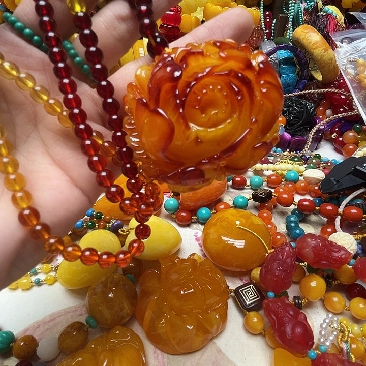 树脂制品1140俏色花开富贵