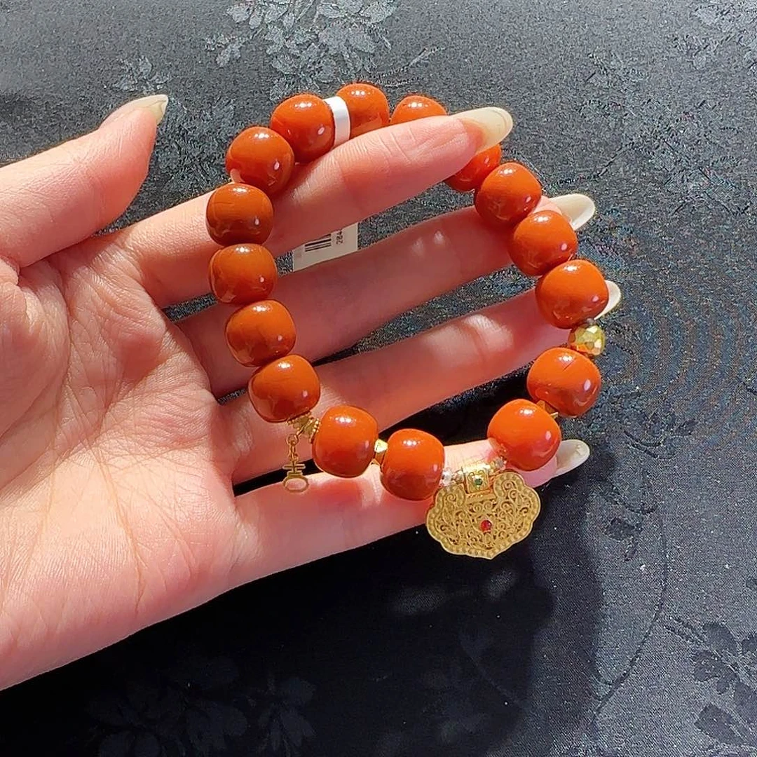 南红玛瑙手串未镶嵌小*桃南红手串