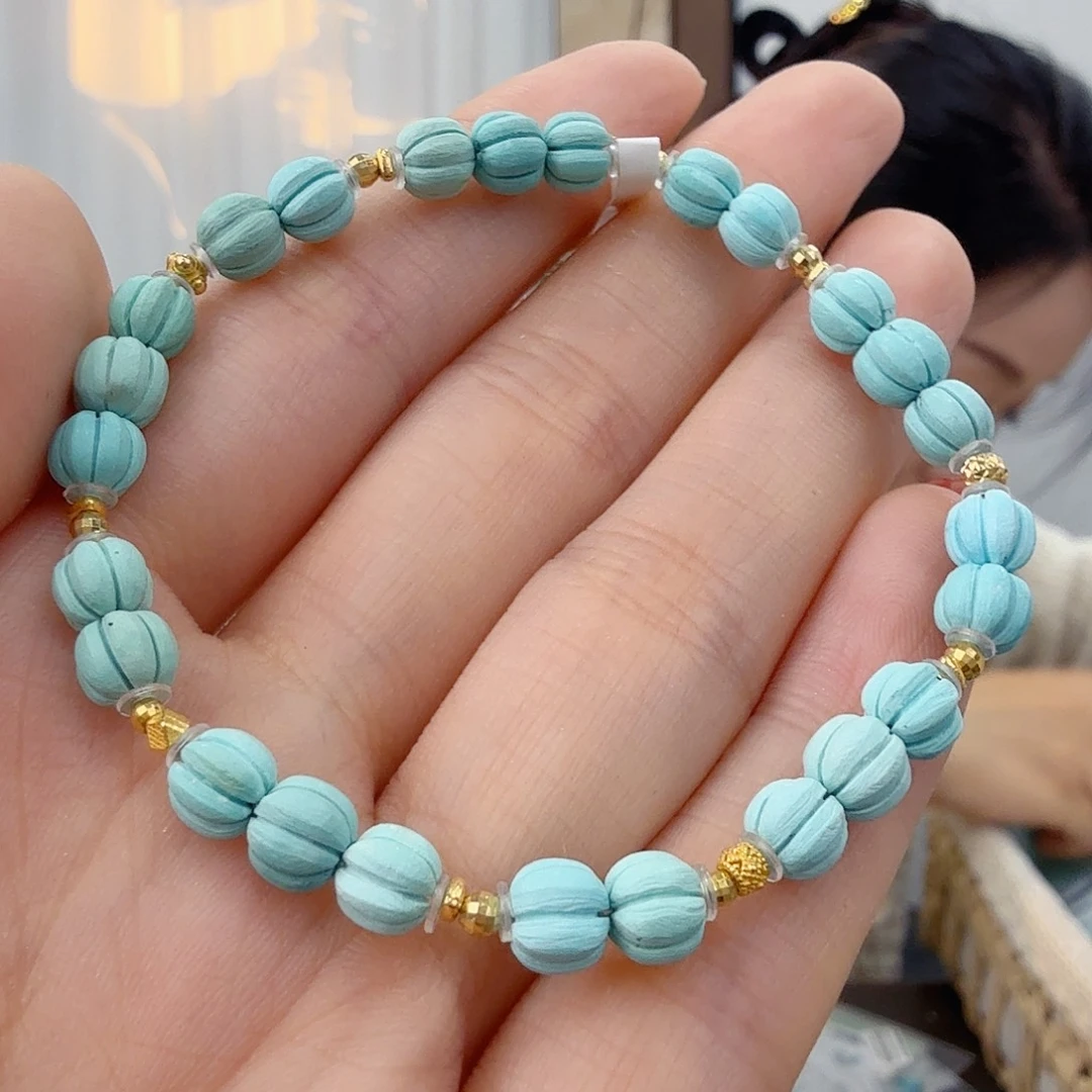 绿松石18K金镶嵌珠宝奇石