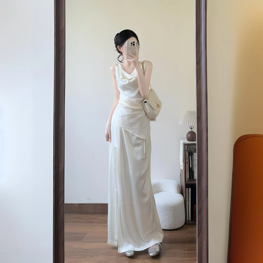 法式气质显瘦套装2025夏季新款荡领上衣半身裙两件套财阀千金女装