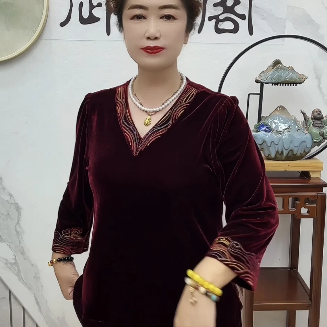 一帆风顺重工刺绣太太衫