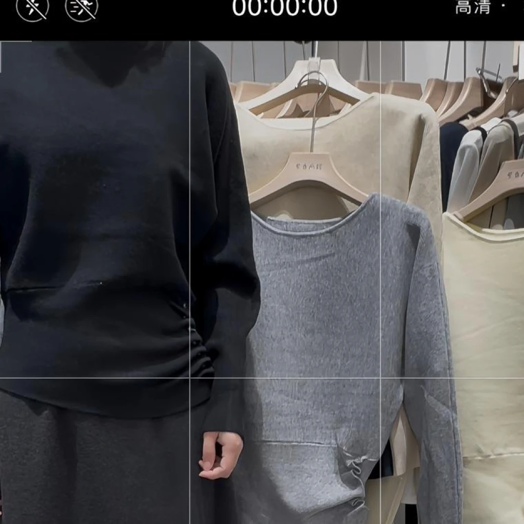 秋季蝙蝠长袖侧扣针织衫上衣时尚