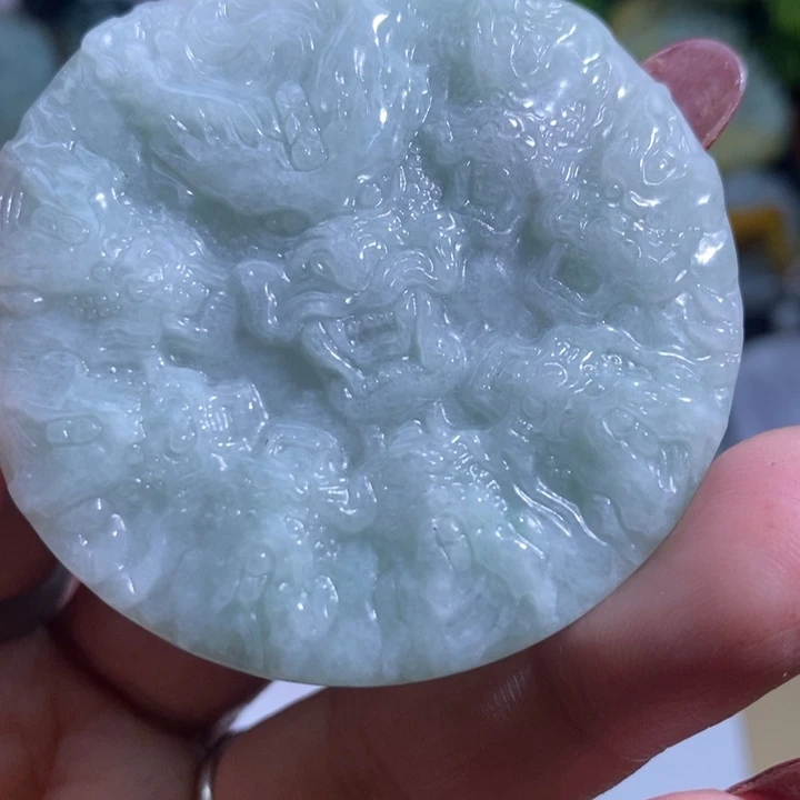 【闪购商品】翡翠挂件未镶嵌龙牌