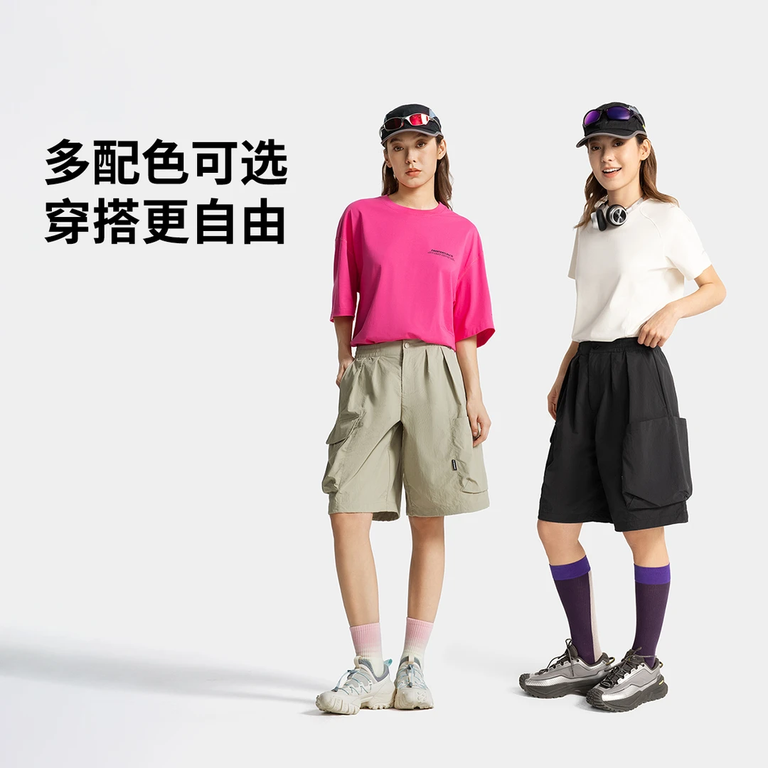 李宁户外CF溯运动短裤官方25新品夏季凉爽速干女宽松工装AKSV572