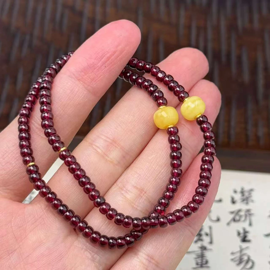 【北野珠宝】天然石榴石手串-B24H-75多样性发一4mm