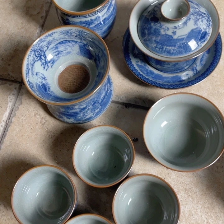 琉璃手工艺品青花清套jjjj