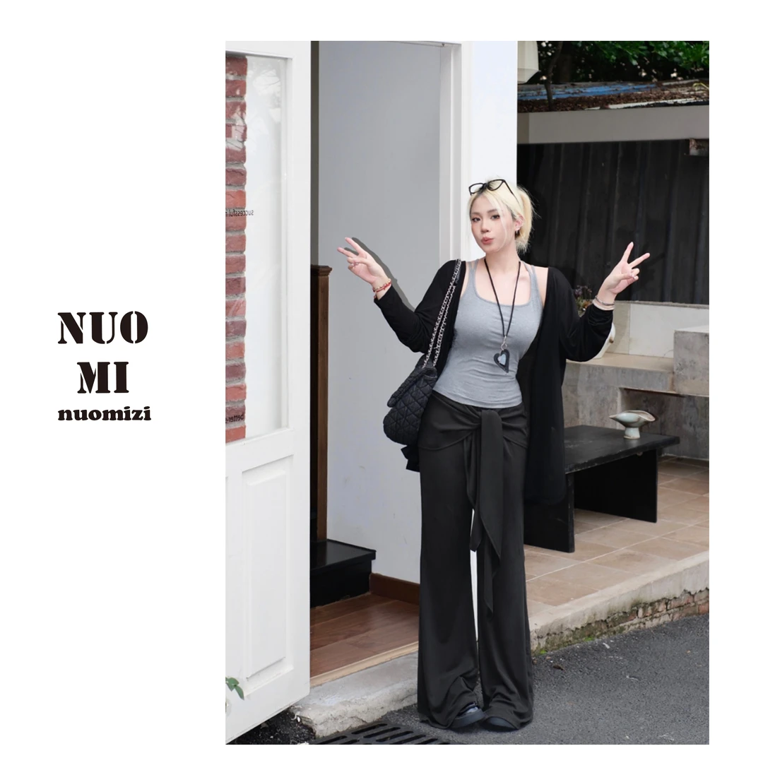 ZOZ糯米子[氧气感裤子]夏季休闲旅行裤显瘦修身阔腿裤新款裤子女