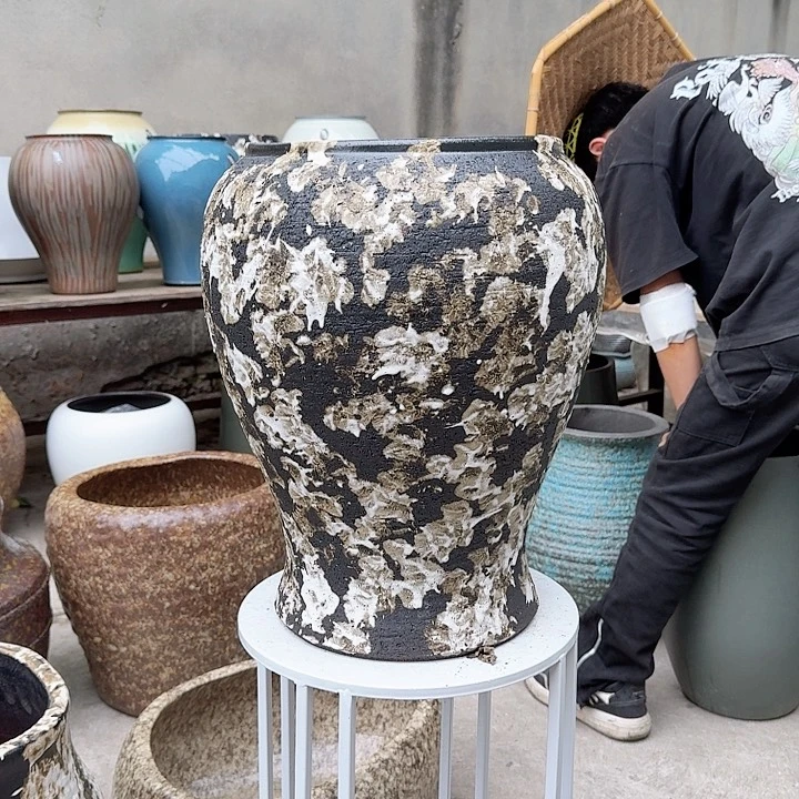 紫砂花盆高度42口径24