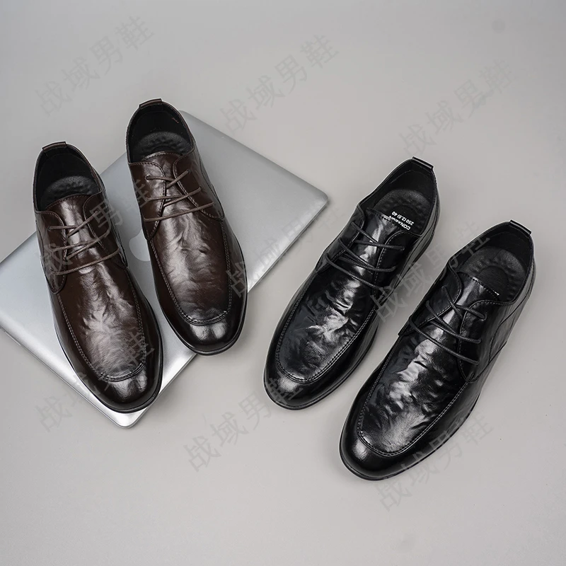 夏季新款商务休闲真皮皮鞋透气百搭商务经典开车必备25023