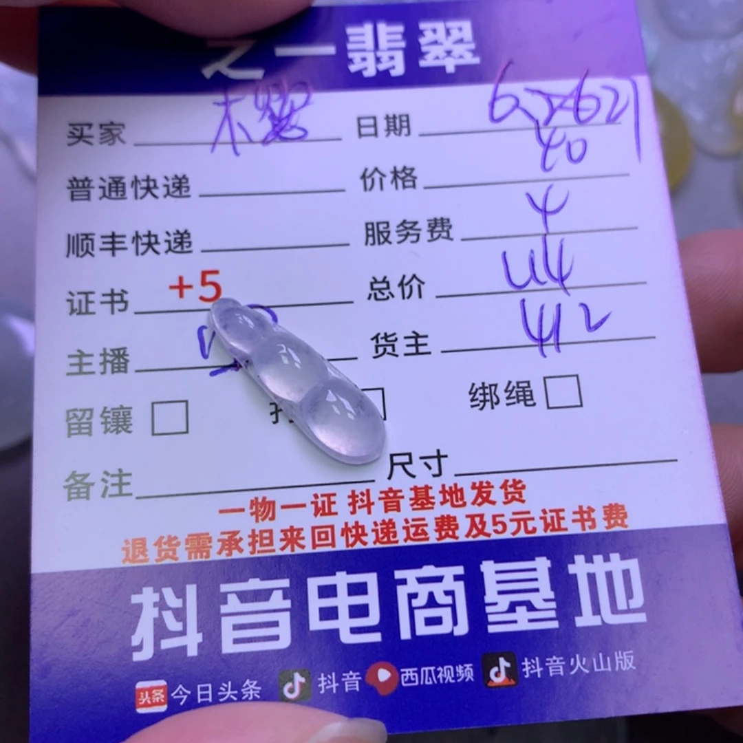 翡翠未镶嵌颈饰樱*