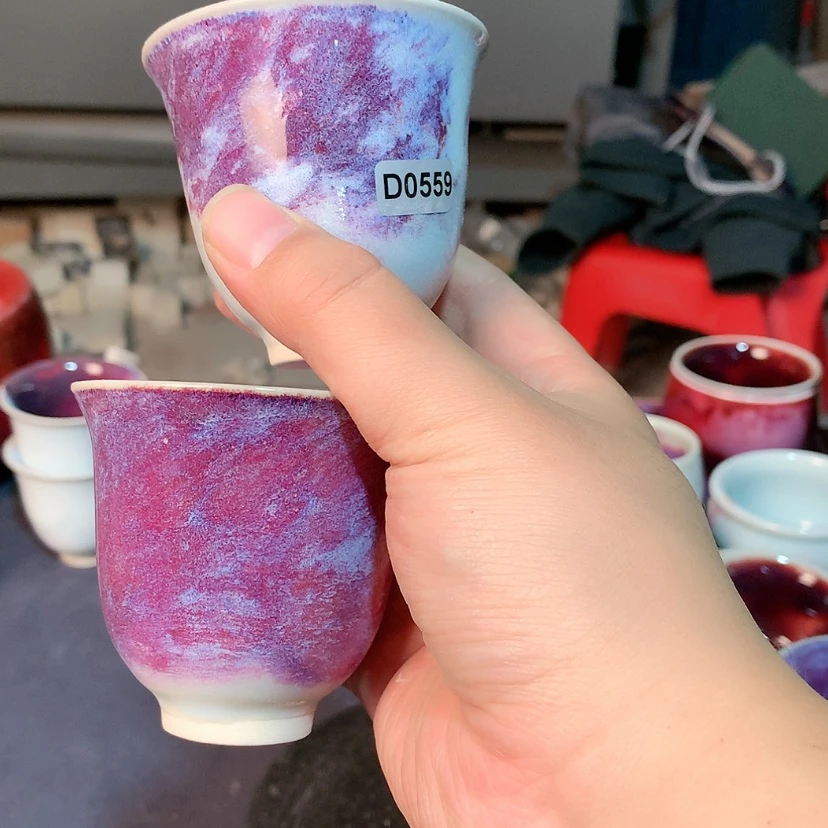 【闪购商品】怡***具钧瓷艺术摆件茶杯工艺品