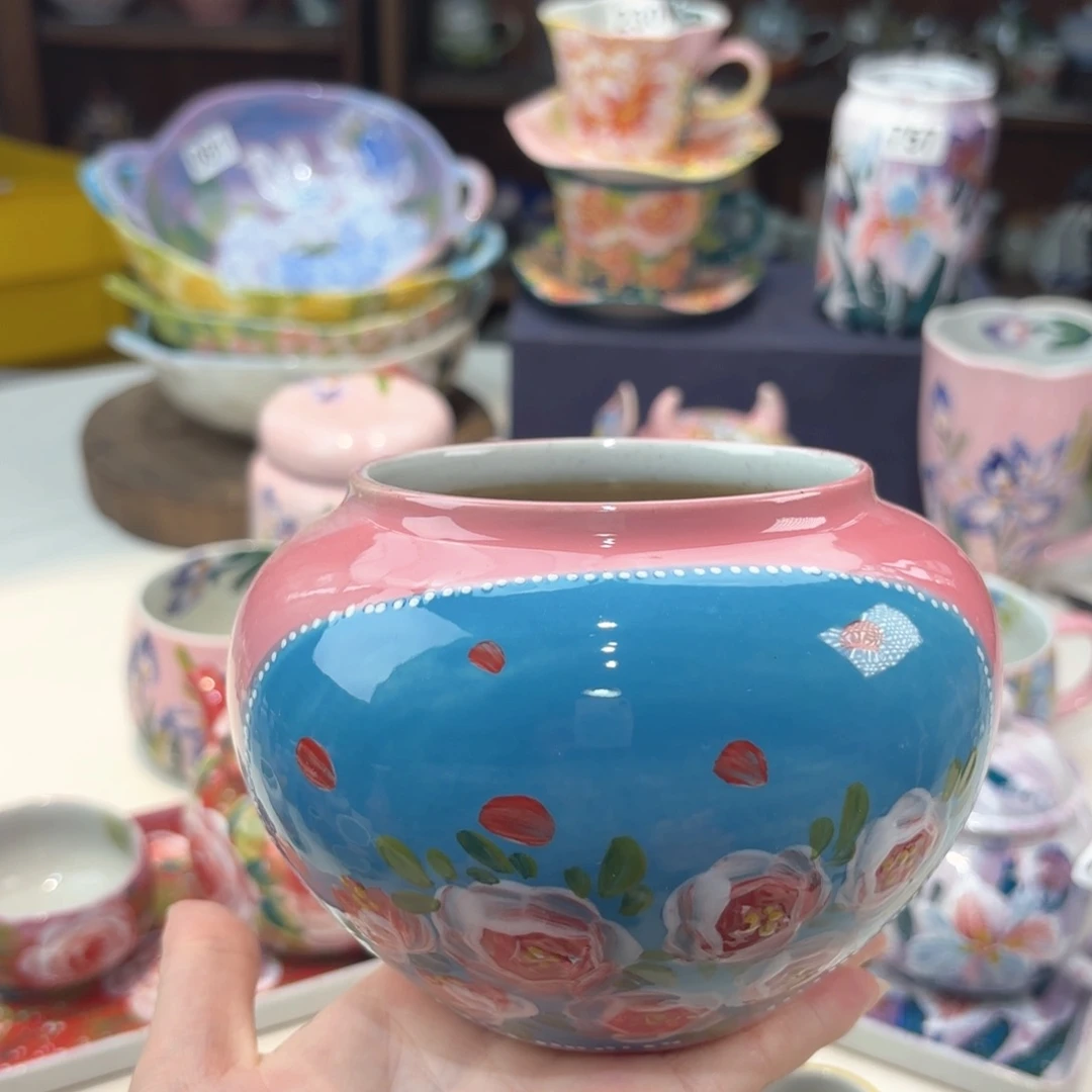 景德镇手绘高温釉下彩陶瓷茶具