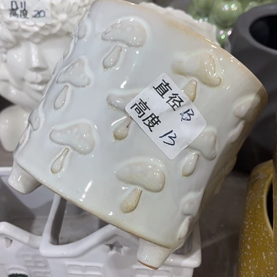 多肉绿植陶瓷花盆9.9包邮，有孔