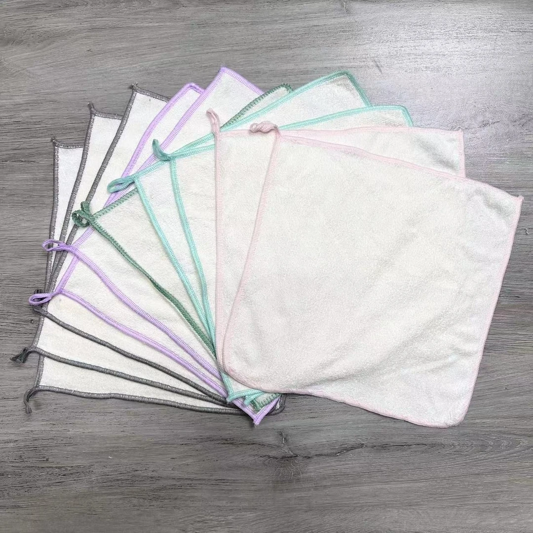 微瑕方巾彩边洗碗巾30*30cm