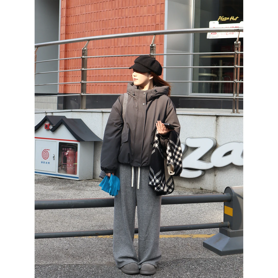 zhukele 韩系翻口袋羽绒服