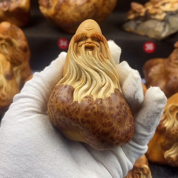 用***1柏木（崖柏）寿星手把件