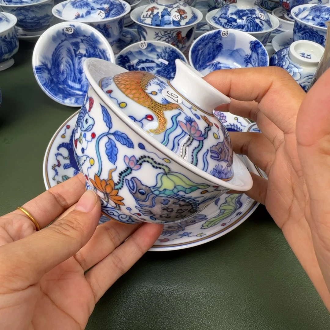 景德镇纯手工纯手绘茶具木木97
